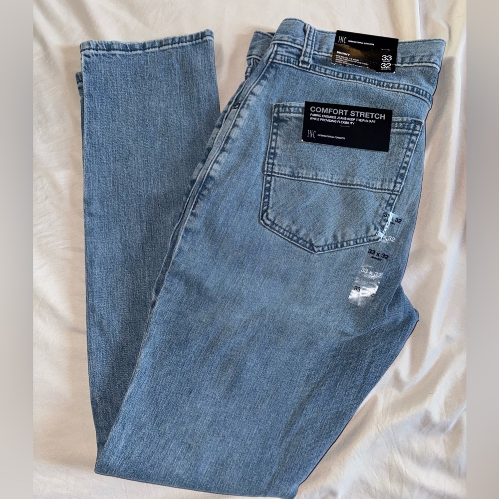 Men's I•N•C International Concepts Light Blue Comfort Skinny Jeans